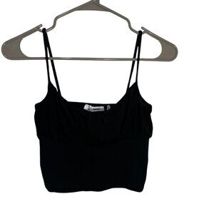 Koton Black Sheer Crop Top